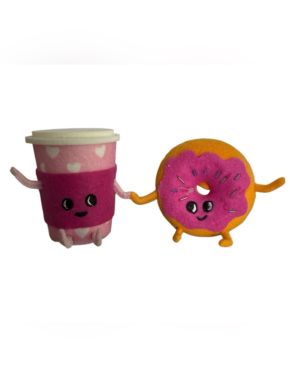 Plush Coffee Cup and Donut Toy Set